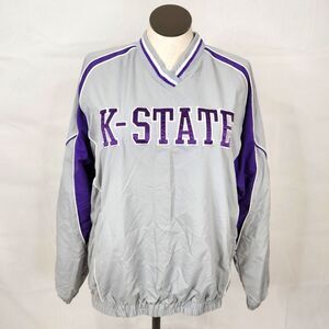 VTG K-State Gray and Purple Pullover Jacket M